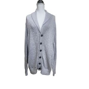 Grandpa’s grey chunky   cotton  sweater
